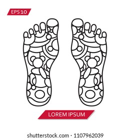 reflexology vector icon symbol