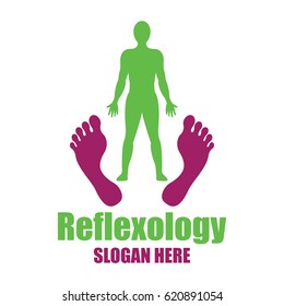 reflexology, zone therapy logo with text space for your slogan / tagline, vector illustration