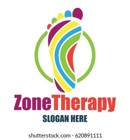 reflexology, zone therapy logo with text space for your slogan / tagline, vector illustration