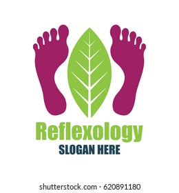 reflexology, zone therapy logo with text space for your slogan / tagline, vector illustration