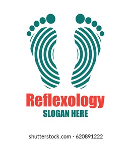 reflexology, zone therapy logo with text space for your slogan / tagline, vector illustration