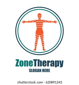 reflexology, zone therapy logo with text space for your slogan / tagline, vector illustration