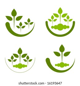 Reforestation conceptual logo.