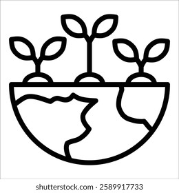 Reforestation Icon Element For Design