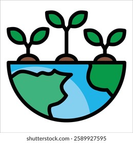 Reforestation Icon Element For Design