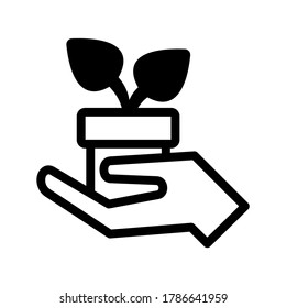 Reforestation icon or logo isolated sign symbol vector illustration - high quality black style vector icons
