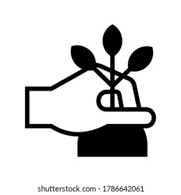 Reforestation icon or logo isolated sign symbol vector illustration - high quality black style vector icons
