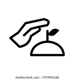 Reforestation icon or logo isolated sign symbol vector illustration - high quality black style vector icons
