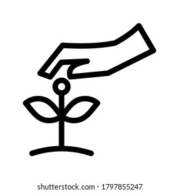 Reforestation icon or logo isolated sign symbol vector illustration - high quality black style vector icons
