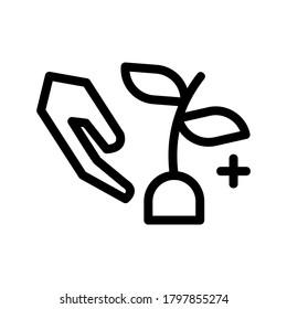 Reforestation icon or logo isolated sign symbol vector illustration - high quality black style vector icons
