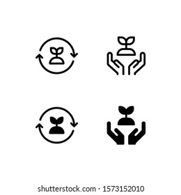 Reforestation Icon Logo Vector Symbol. Environment Icon