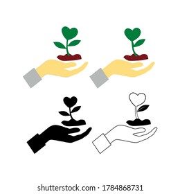 reforestation  icon vector illustration logo template 