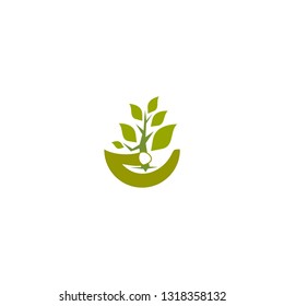 Aufforstungslogo, Vektorsymbol