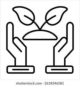 ilustração do vetor do ícone do outline de reflorestamento