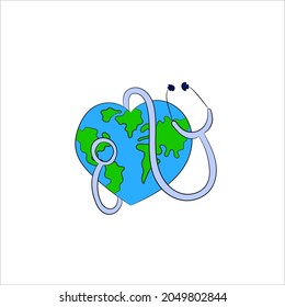 Reforestation, World Environment Day, World Heart Day, Garden, Trees, Save World, Earth Day, Nature and Ecology Concept. Cartoon People Vector Illustration