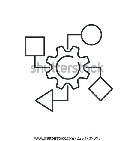 Reformatting. Change the type, form, character of something. Adapt. Vector linear icon isolated on white background