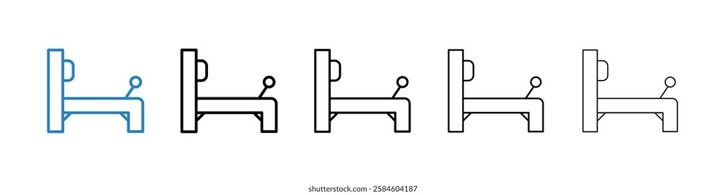 Reformer icons in five different stroke sizes
