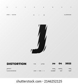 Refraction and Distortion letter. Glass Effect minimal illustration.Abstract sign, symbol for promotional poster, music poster, sale banner, brochure or logo for your brand. Eps10 vector.	
