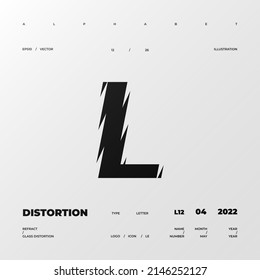 Carta de refracción y distorsión. Ilustración mínima con efecto cristal.Signo abstracto, símbolo para afiche promocional, afiche musical, banner de venta, folleto o logotipo para su marca. Vector Eps10.	
