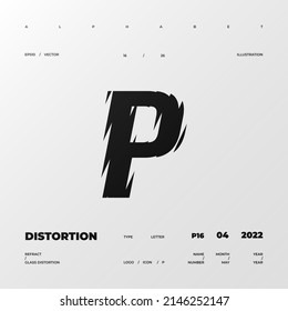 Refraktions- und Verzerrungsschreiben. Glass Effect minimale Illustration.Abstraktes Zeichen, Symbol für Werbeplakat, Musikposter, Verkaufsbanner, Broschüre oder Logo für Ihre Marke. EPS10-Vektor.	
