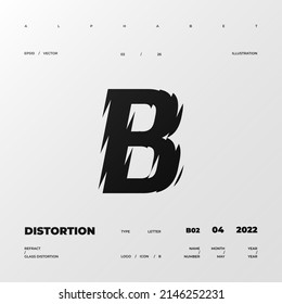 Refraktions- und Verzerrungsschreiben. Glass Effect minimale Illustration.Abstraktes Zeichen, Symbol für Werbeplakat, Musikposter, Verkaufsbanner, Broschüre oder Logo für Ihre Marke. EPS10-Vektor.	
