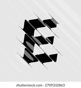 Carta de refracción y distorsión. Efecto de vidrio ilustración mínima. Signo Abstractas, símbolo para el cartel promocional, cartel de la música, Anuncio de la venta, folleto o logotipo para su marca. Vector Eps10.