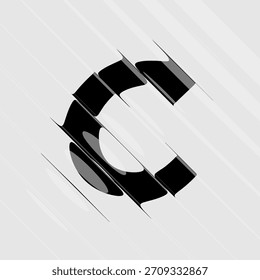 Carta de refracción y distorsión. Efecto de vidrio ilustración mínima. Signo Abstractas, símbolo para el cartel promocional, cartel de la música, Anuncio de la venta, folleto o logotipo para su marca. Vector Eps10.