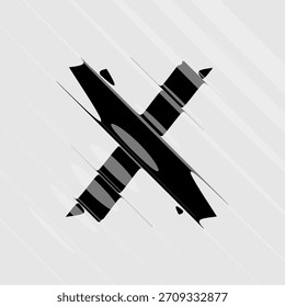 Refraktions- und Verzerrungsbuchstaben. Glass Effect minimale Illustration. Abstraktes Zeichen, Symbol für Werbe-Poster, Musik-Poster, Verkaufs-Banner, Broschüre oder Logo für Ihre Marke. EPS10-Vektor.