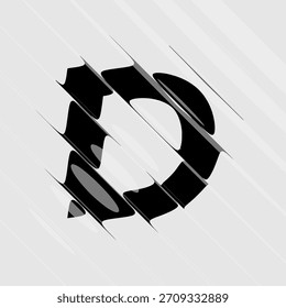 Carta de refracción y distorsión. Efecto de vidrio ilustración mínima. Signo Abstractas, símbolo para el cartel promocional, cartel de la música, Anuncio de la venta, folleto o logotipo para su marca. Vector Eps10.