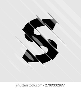 Carta de refracción y distorsión. Efecto de vidrio ilustración mínima. Signo Abstractas, símbolo para el cartel promocional, cartel de la música, Anuncio de la venta, folleto o logotipo para su marca. Vector Eps10.