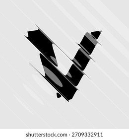 Carta de refracción y distorsión. Efecto de vidrio ilustración mínima. Signo Abstractas, símbolo para el cartel promocional, cartel de la música, Anuncio de la venta, folleto o logotipo para su marca. Vector Eps10.