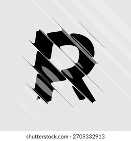Carta de refracción y distorsión. Efecto de vidrio ilustración mínima. Signo Abstractas, símbolo para el cartel promocional, cartel de la música, Anuncio de la venta, folleto o logotipo para su marca. Vector Eps10.