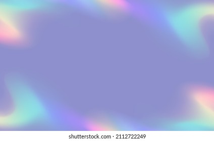 Refraction effect, wall with rainbow sunlight frame, holographic rays with transparency. Blurred overlay texture