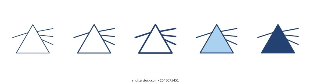 Refraktionssymbol Symbolsatz-Kollektion