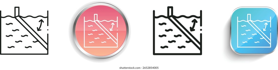 refraction icon. Thin Linear, Regular and Button Style Design Isolated On White Background
