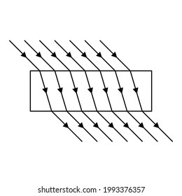 Refraction icon vector. Flat refraction icon from science collection isolated on white background. Vector illustration can be used for web and mobile graphic design, logo.