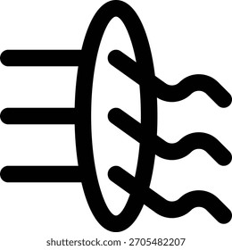 Brechung, Wellen, Umrisssymbol spiegeln