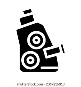 refractómetro de equipo de laboratorio vector de icono de glifo. signo de equipo de laboratorio refractomómetro. símbolo de contorno aislado ilustración negra