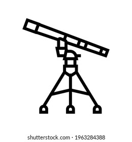 refractor planetarium line icon vector. refractor planetarium sign. isolated contour symbol black illustration
