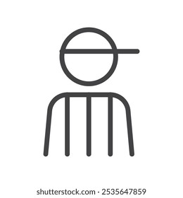 Refree icon Thin outline art symbol