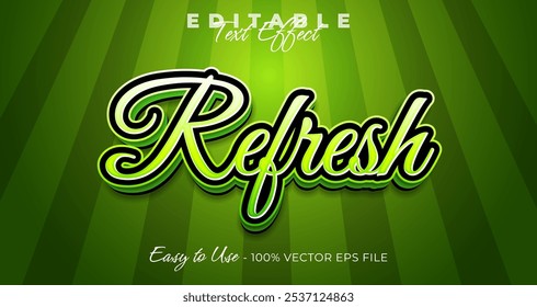 Refresh 3d typography, luxury editable text effect