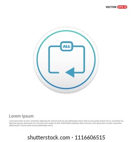 Refresh all  icon Hexa White Background icon template - Free vector icon