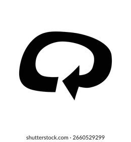 Actualizar elemento de diseño dibujado a mano de flecha