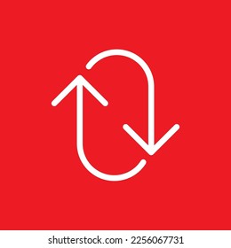 Refresh arrow icon, app interface graphics resource, vector illustration.