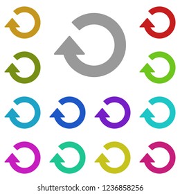 refresh, arrow icon in multi color. Simple glyph vector of web set for UI and UX, website or mobile application