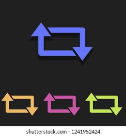 refresh arrow icon in multicolor. Simple glyph vector of arrow set for UI and UX, website or mobile application on white background