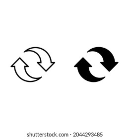 Pfeilsymbol aktualisieren. Symbol wiederverwenden