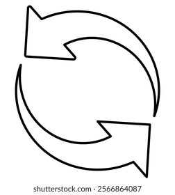 refresh arrow icon. reload arrow . recycle arrow icon eps 10.