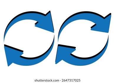 Icono de flecha de actualización. signo de recarga. icono de sincronización simple. Aislado sobre fondo blanco.