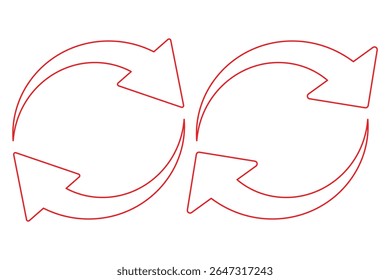 ícone Atualizar seta. ícone recarregar sinal. ícone de sincronização simples. Isolado no fundo branco.